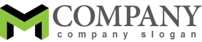 画像5: M・門・ブロック・ロゴ・マークデザイン3327 (5)