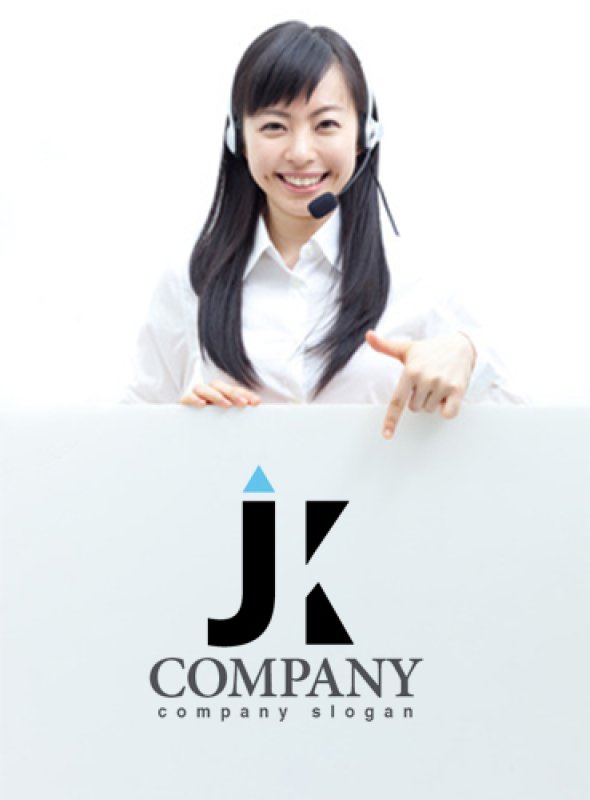 画像3: J・シンプル・K・矢印・アルファベット・ロゴ・マークデザイン3329 (3)
