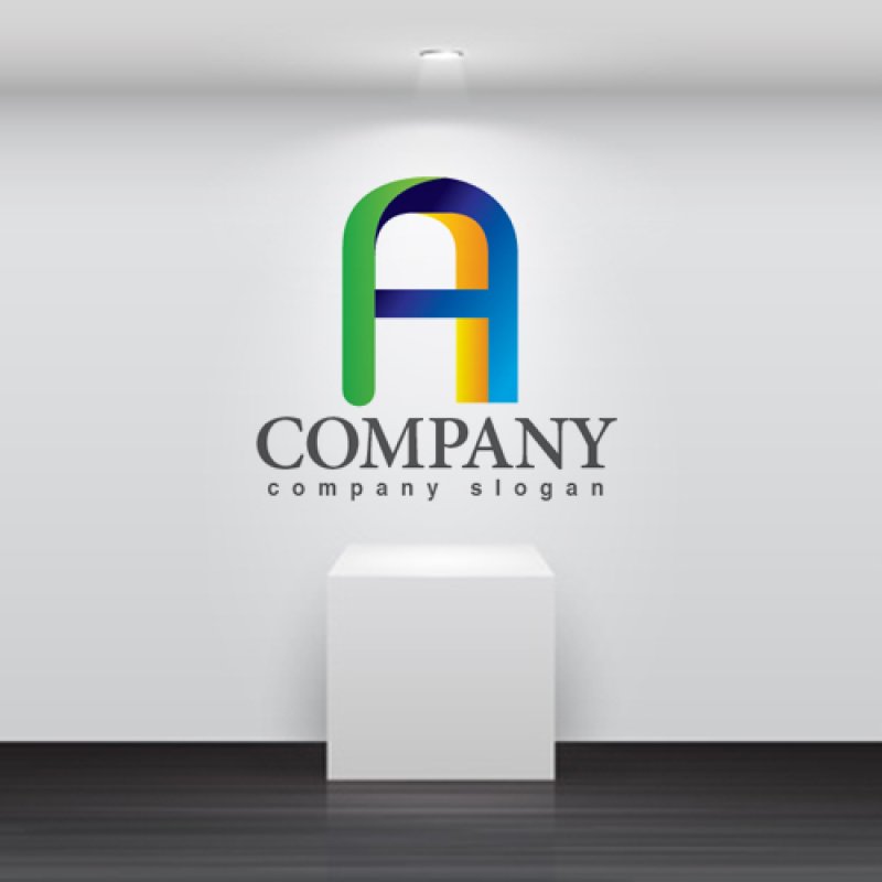 画像2: A・グラデーション・シンプル・アルファベット・ロゴ・マークデザイン3351 (2)