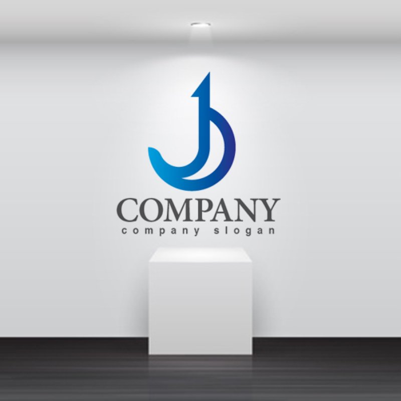 画像2: J・輪・矢印・上昇・グラデーション・ロゴ・マークデザイン3362 (2)