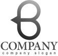 画像4: B・曲線・矢印・グラデーション・ロゴ・マークデザイン3372 (4)
