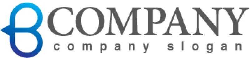 画像5: B・曲線・矢印・グラデーション・ロゴ・マークデザイン3372 (5)