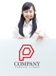 画像3: P・六角形・シンプル・アルファベット・ロゴ・マークデザイン3373 (3)