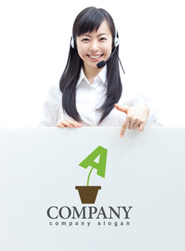 画像3: A・鉢・成長・アルファベット・ロゴ・マークデザイン3396 (3)