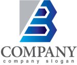 画像1: B・前進・グラデーション・ロゴ・マークデザイン3404 (1)
