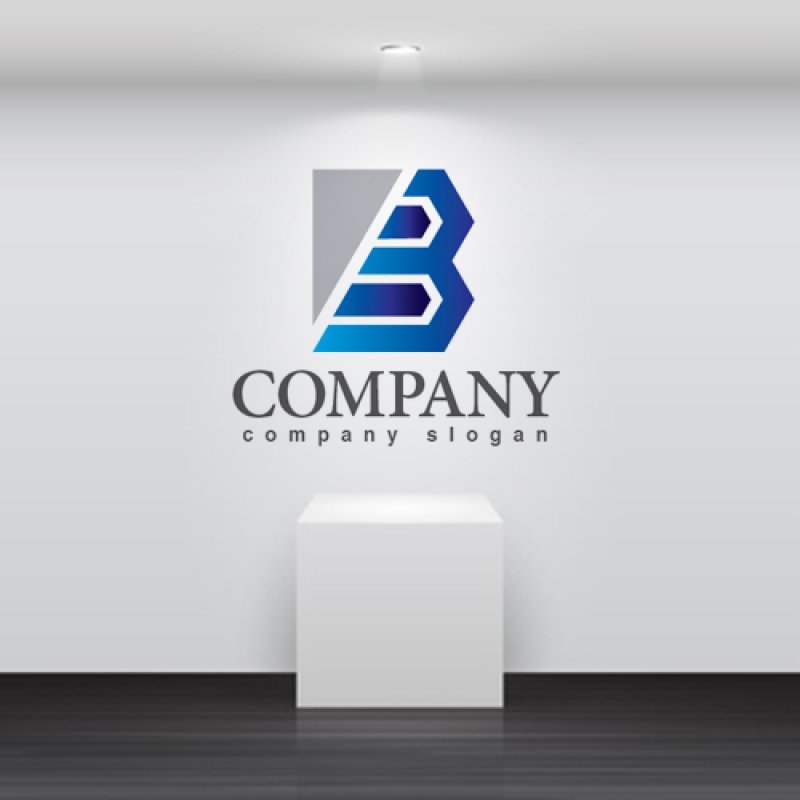 画像2: B・前進・グラデーション・ロゴ・マークデザイン3404 (2)