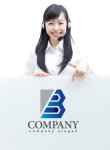画像3: B・前進・グラデーション・ロゴ・マークデザイン3404 (3)