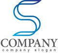 S・線・シンプル・グラデーション・ロゴ・マークデザイン3410