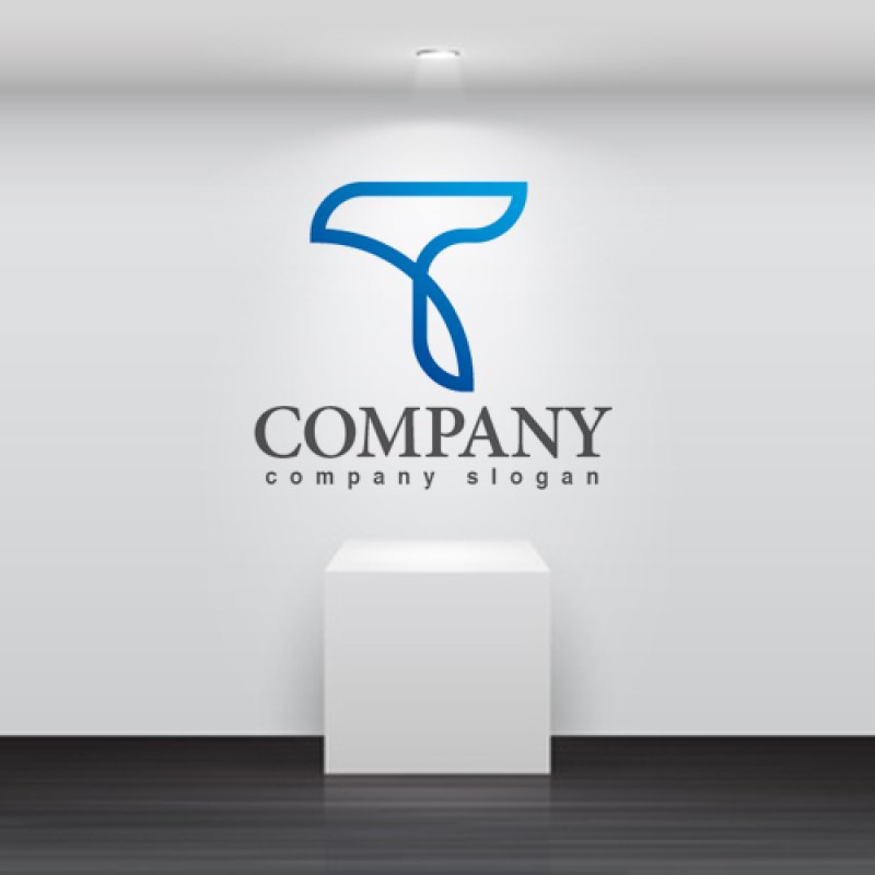 画像2: T・線・シンプル・グラデーション・ロゴ・マークデザイン3418 (2)