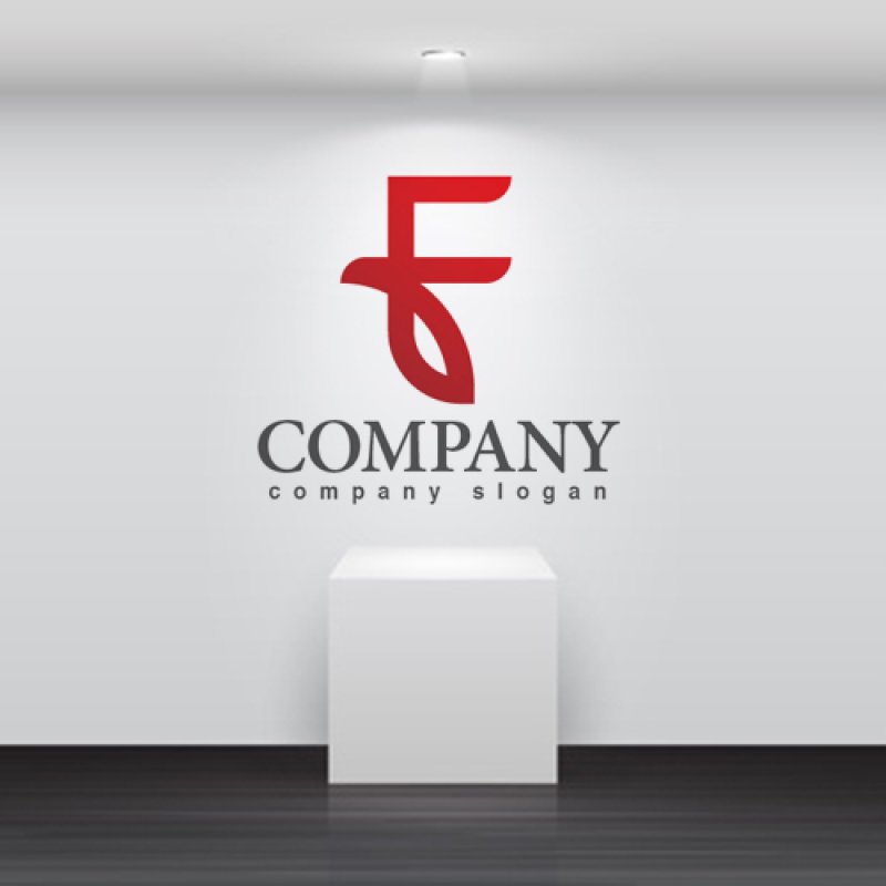 画像2: F・線・グラデーション・シンプル・アルファベット・ロゴ・マークデザイン3419 (2)