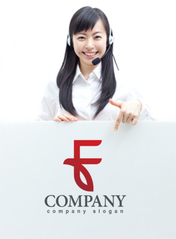 画像3: F・線・グラデーション・シンプル・アルファベット・ロゴ・マークデザイン3419 (3)