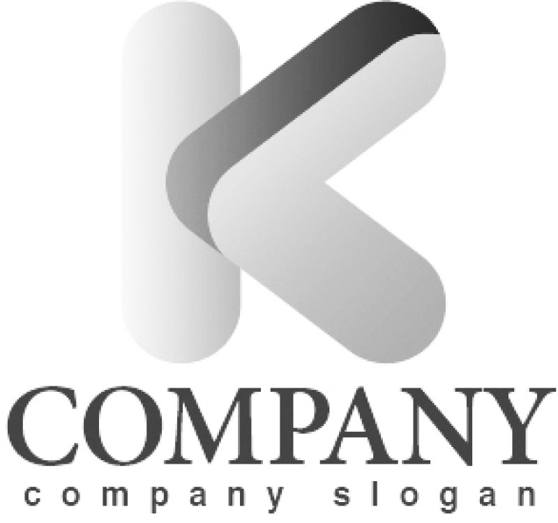 画像4: K・曲線・グラデーション・アルファベット・ロゴ・マークデザイン3422 (4)