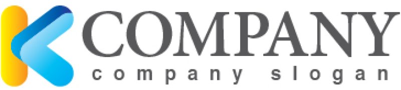 画像5: K・曲線・グラデーション・アルファベット・ロゴ・マークデザイン3422 (5)