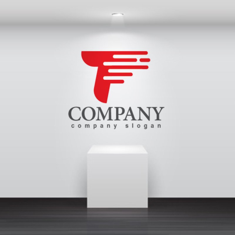 画像2: T・移動・スピード・アルファベット・ロゴ・マークデザイン3440 (2)