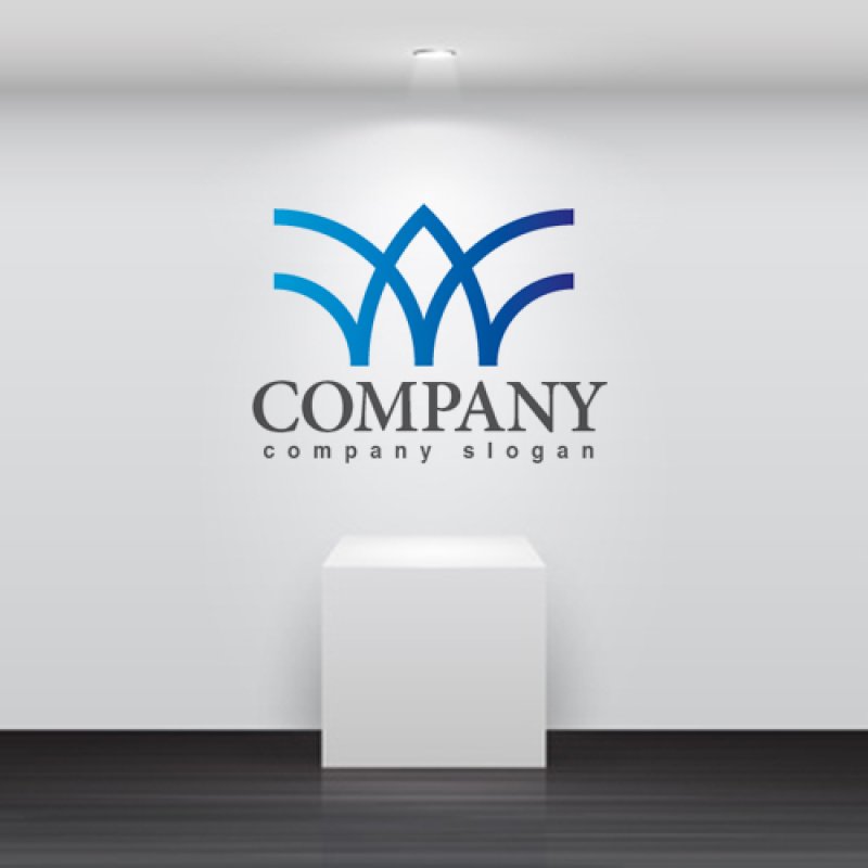 画像2: W・A・グラデーション・ロゴ・マークデザイン3454 (2)