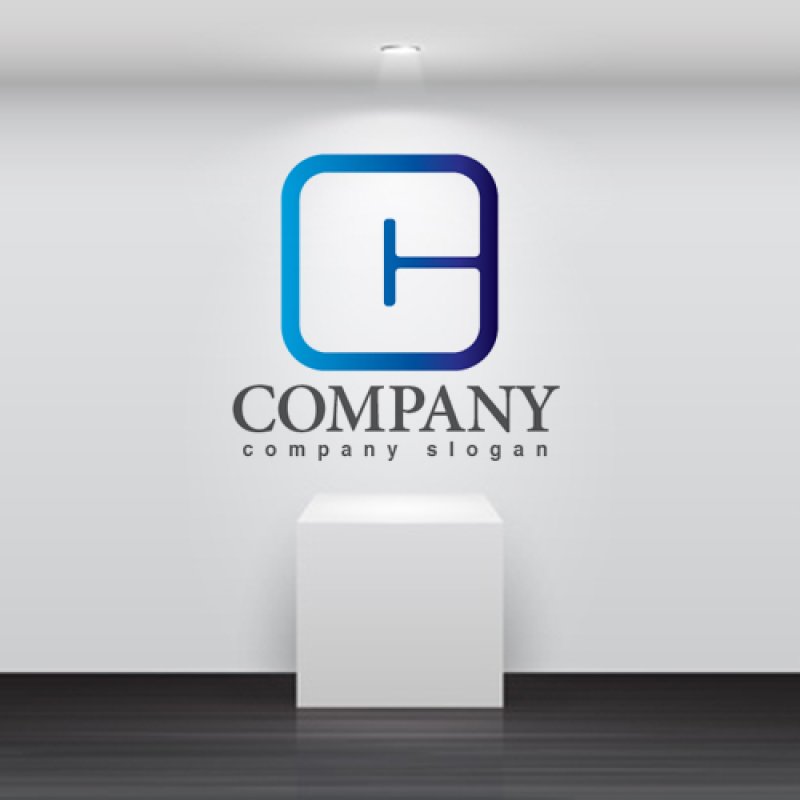 画像2: C・四角・グラデーション・ロゴ・マークデザイン3459 (2)