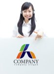 画像3: A・葉・グラデーション・アルファベット・ロゴ・マークデザイン3474 (3)