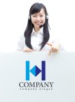 画像3: H・K・対称・アルファベット・ロゴ・マークデザイン3482 (3)