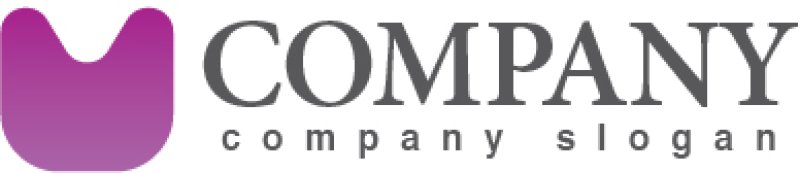 画像5: M・猫・凹み・グラデーション・アルファベット・ロゴ・マークデザイン3499 (5)