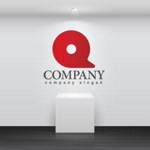 画像2: Q・カタツムリ・シンプル・グラデーション・アルファベット・ロゴ・マークデザイン3502