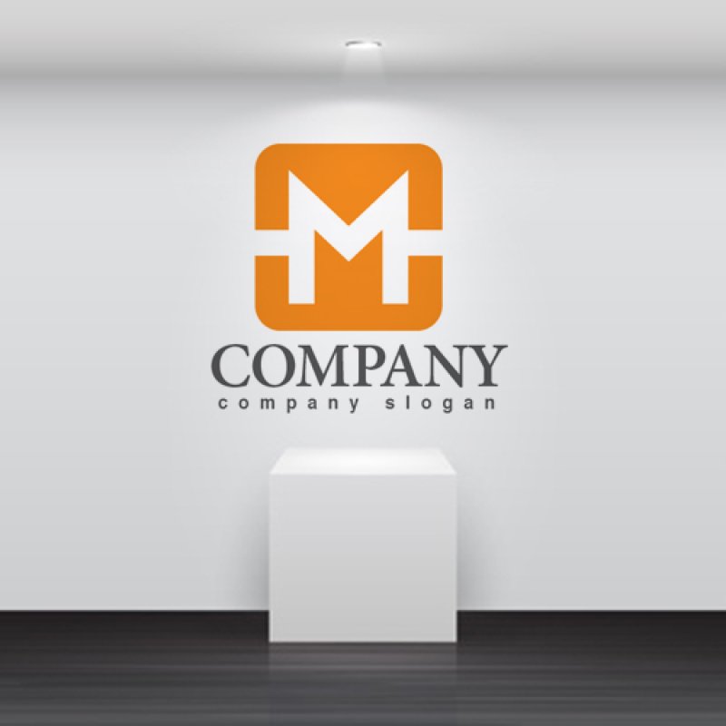 画像2: M・四角・アルファベット・ロゴ・マークデザイン3511 (2)