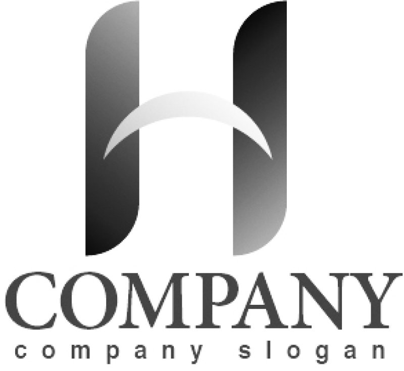 画像4: H・曲線・橋・グラデーション・アルファベット・ロゴ・マークデザイン3525 (4)