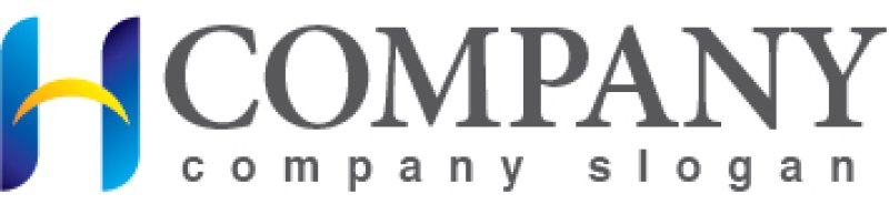 画像5: H・曲線・橋・グラデーション・アルファベット・ロゴ・マークデザイン3525 (5)