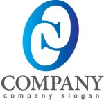 画像1: C・楕円・グラデーション・ロゴ・マークデザイン3558 (1)