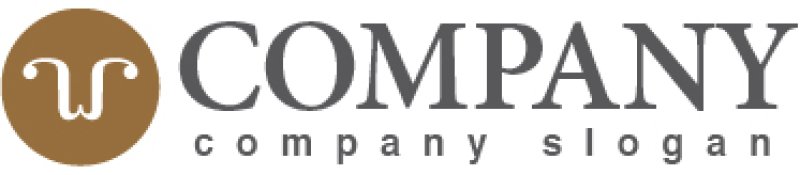 画像5: W・羊・輪・アルファベット・ロゴ・マークデザイン3564 (5)