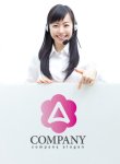 画像3: A・花・グラデーション・アルファベット・ロゴ・マークデザイン3571 (3)