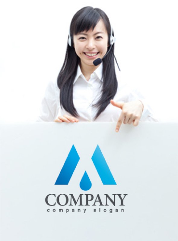 画像3: M・水滴・山・アルファベット・ロゴ・マークデザイン3580 (3)