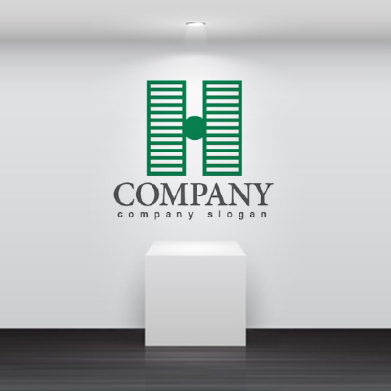 画像2: H・扉・窓・アルファベット・ロゴ・マークデザイン3583 (2)