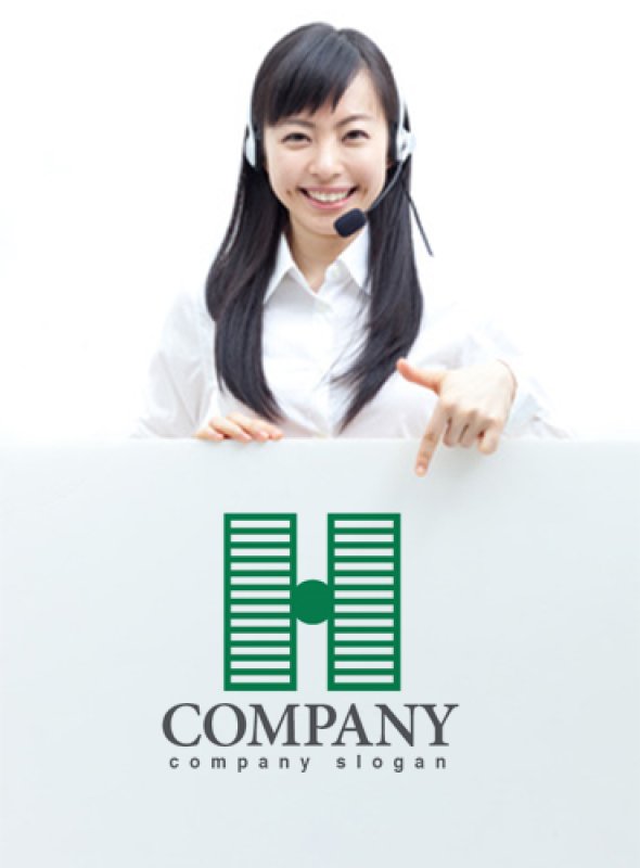 画像3: H・扉・窓・アルファベット・ロゴ・マークデザイン3583 (3)