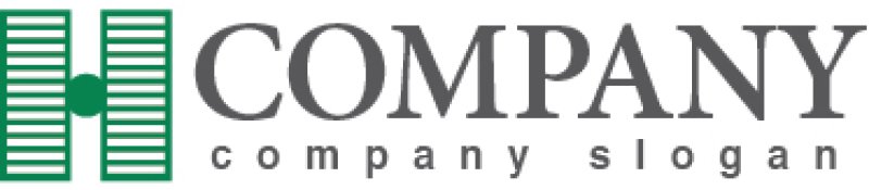 画像5: H・扉・窓・アルファベット・ロゴ・マークデザイン3583 (5)