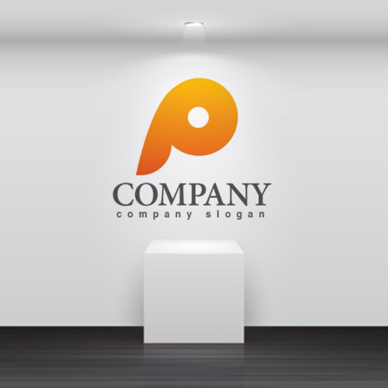 画像2: P・笛・グラデーション・アルファベット・ロゴ・マークデザイン3592 (2)