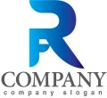 R・F・グラデーション・ロゴ・マークデザイン3626