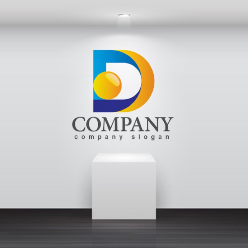 画像2: D・輪・グラデーション・アルファベット・ロゴ・マークデザイン3645 (2)