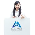 画像3: M・三角・山・グラデーション・ロゴ・マークデザイン3664