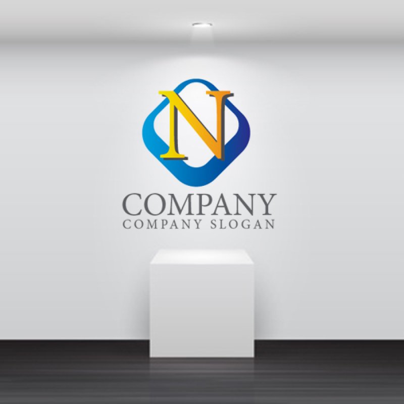 画像2: N・四角・グラデーション・アルファベット・ロゴ・マークデザイン3670 (2)