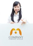 画像3: M・曲線・グラデーション・アルファベット・ロゴ・マークデザイン3673 (3)