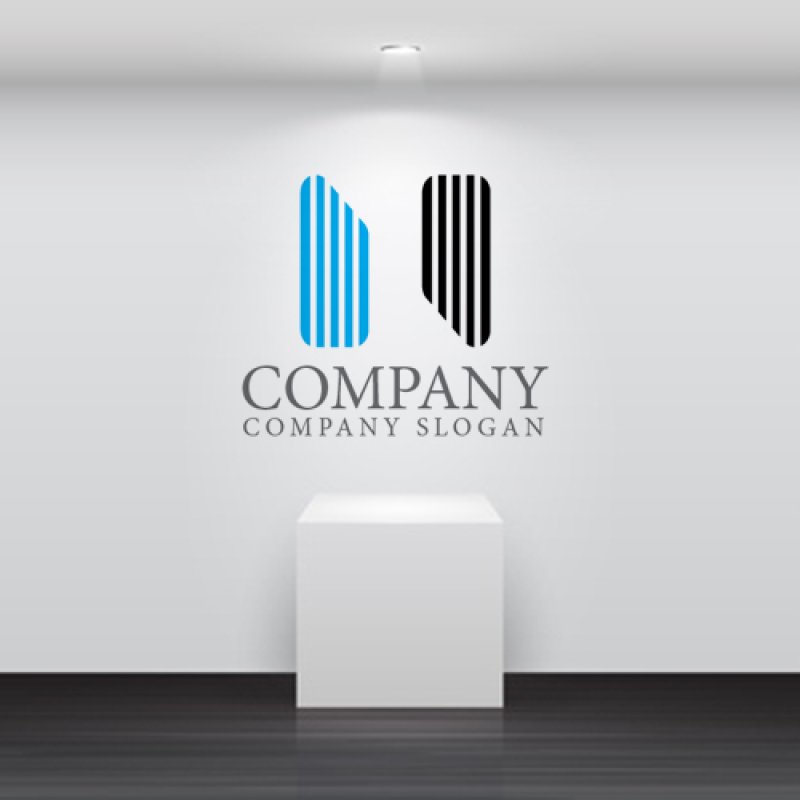 画像3: N・線・ビル・アルファベット・ロゴ・マークデザイン3713 (3)