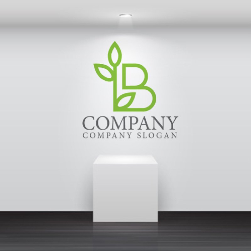 画像3: B・葉・成長・アルファベット・ロゴ・マークデザイン3721 (3)