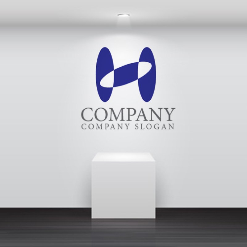 画像3: H・楕円・重なり・アルファベット・ロゴ・マークデザイン3735 (3)