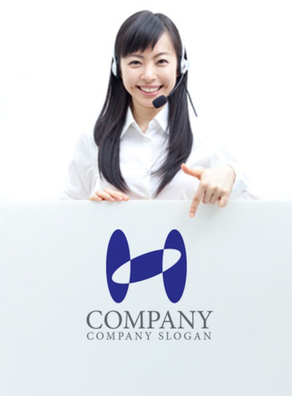 画像4: H・楕円・重なり・アルファベット・ロゴ・マークデザイン3735 (4)