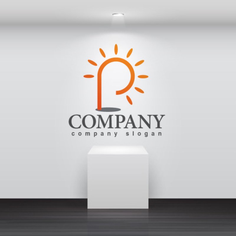 画像2: P・太陽・電球・アルファベット・ロゴ・マークデザイン3758 (2)
