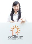 画像3: P・太陽・電球・アルファベット・ロゴ・マークデザイン3758 (3)