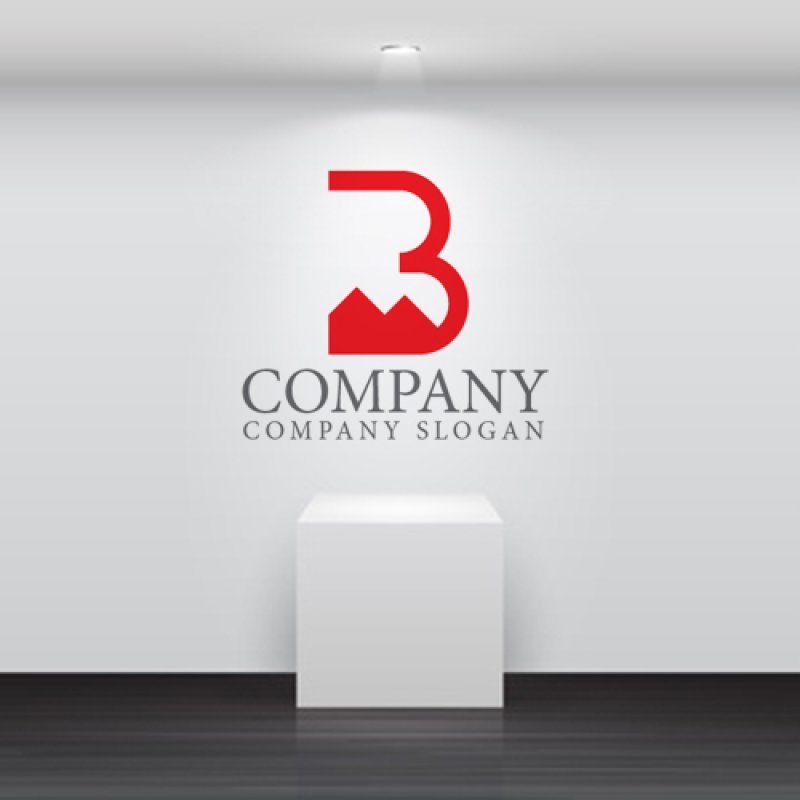 画像3: B・山・アルファベット・ロゴ・マークデザイン3837 (3)