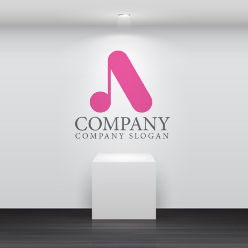 画像3: A・音符・シンプル・アルファベット・ロゴ・マークデザイン3856 (3)