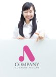 画像4: A・音符・シンプル・アルファベット・ロゴ・マークデザイン3856 (4)
