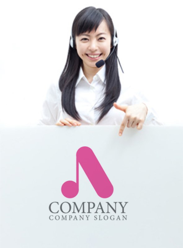 画像4: A・音符・シンプル・アルファベット・ロゴ・マークデザイン3856 (4)